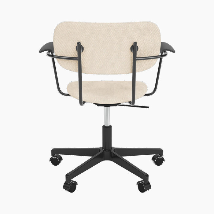 Co Task Chair, Fully Upholstered, w/armrest, Black base - Logan Jasmine