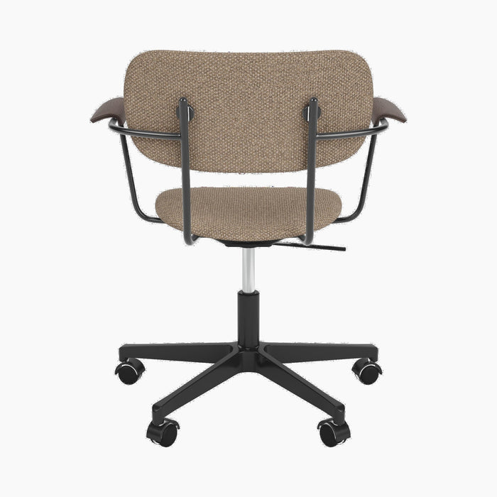 Co Task Chair, Fully Upholstered, w/armrest, Black base - Logan Flint
