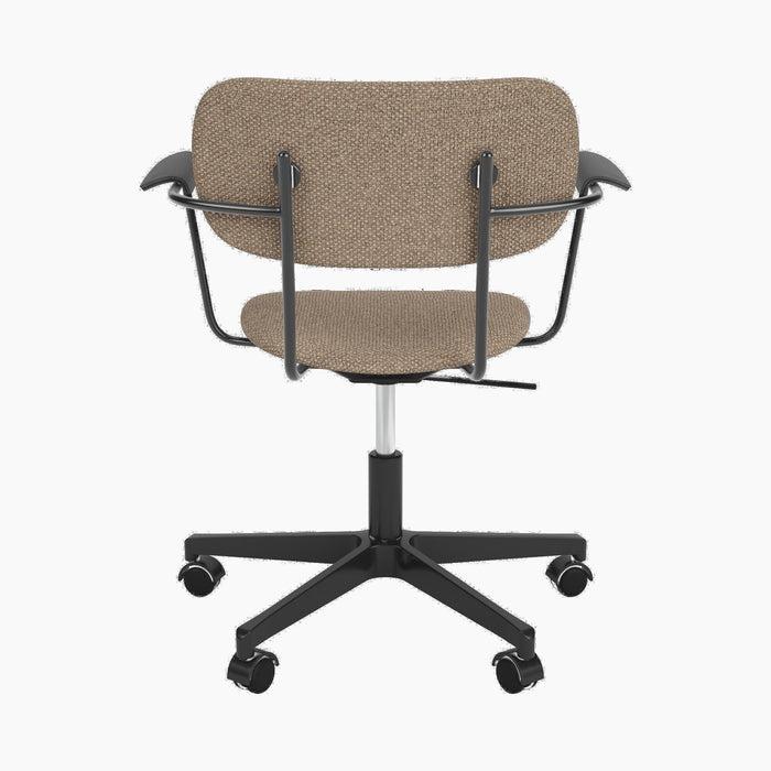 Co Task Chair, Fully Upholstered, w/armrest, Black base - Logan Flint