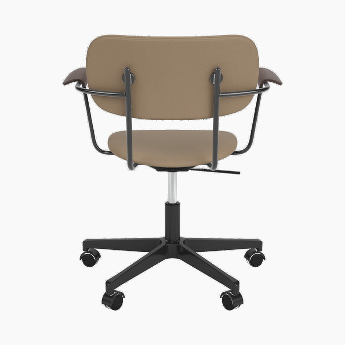 Co Task Chair, Fully Upholstered, w/armrest, Black base - Sierra 1611