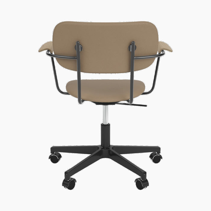 Co Task Chair, Fully Upholstered, w/armrest, Black base - Sierra 1611