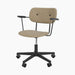 Co Task Chair, Fully Upholstered, w/armrest, Black base - Audo Bouclé 02
