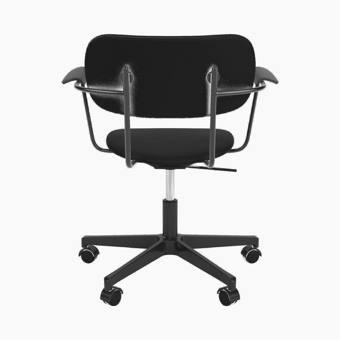 Co Task Chair, Fully Upholstered, w/armrest, Black base - Sierra 1001