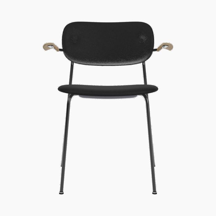 Co Task Chair, Fully Upholstered, w/armrest, Black base - Sierra 1001