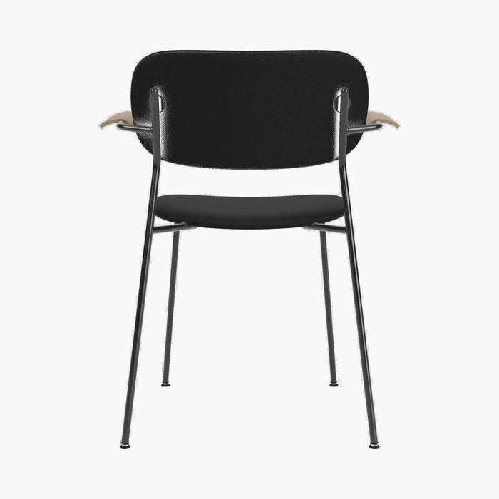 Co Task Chair, Fully Upholstered, w/armrest, Black base - Sierra 1001