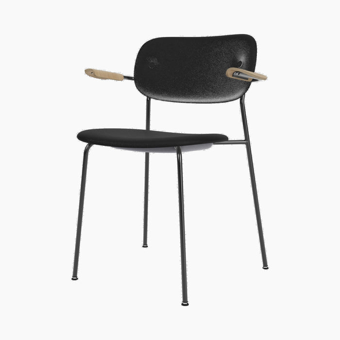 Co Task Chair, Fully Upholstered, w/armrest, Black base - Sierra 1001