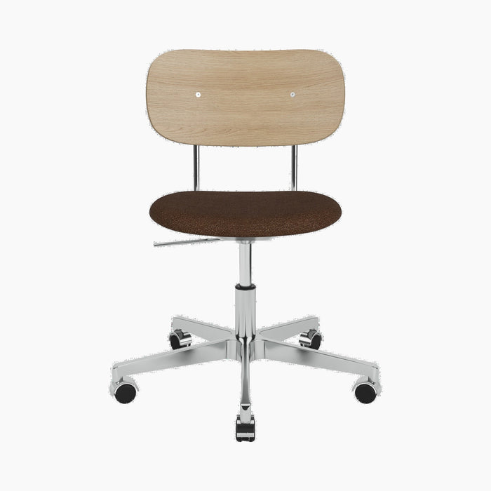 Co Task Chair, Seat Upholstered, Aluminium base - Audo Bouclé 07