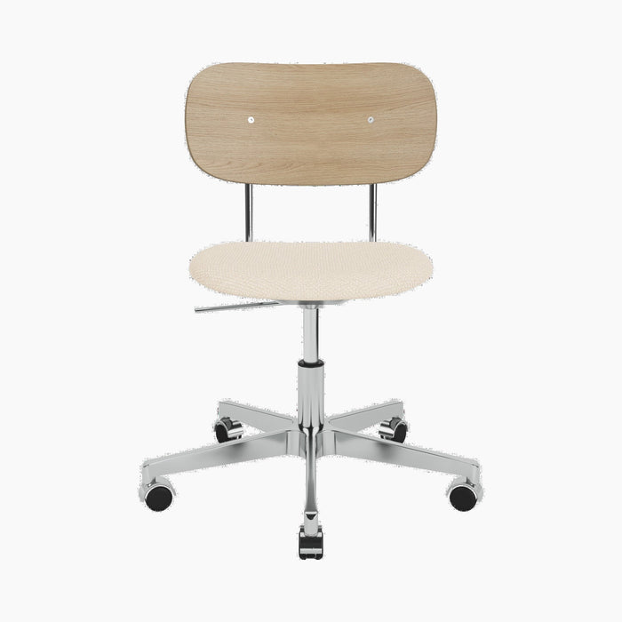 Co Task Chair, Seat Upholstered, Aluminium base - Logan Jasmine