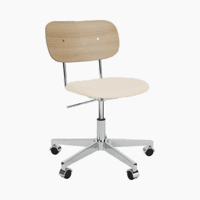 Co Task Chair, Seat Upholstered, Aluminium base - Logan Jasmine