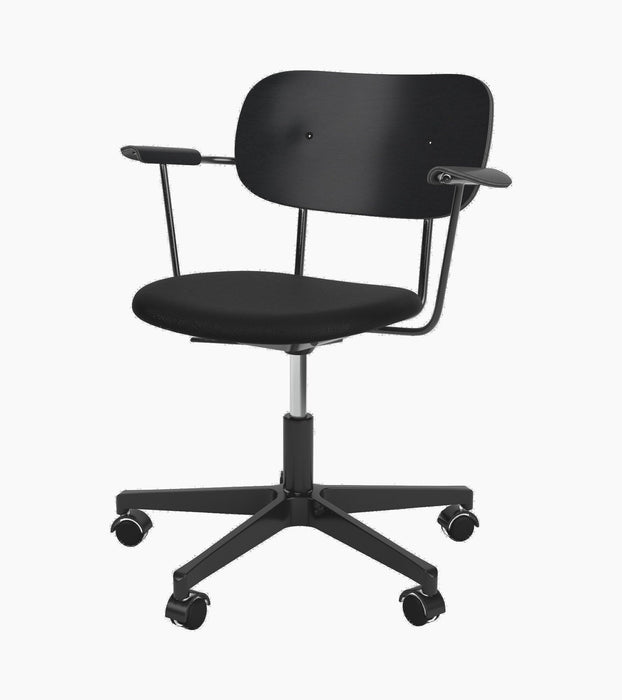 Co Task Chair, Seat Upholstered, Black base - Sierra 1001