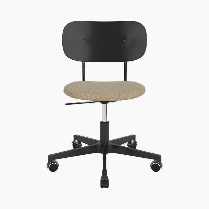 Co Task Chair, Seat Upholstered, Black base - Audo Bouclé 02