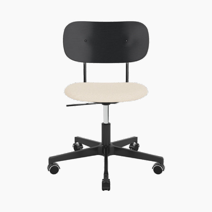 Co Task Chair, Seat Upholstered, Black base - Logan Jasmine