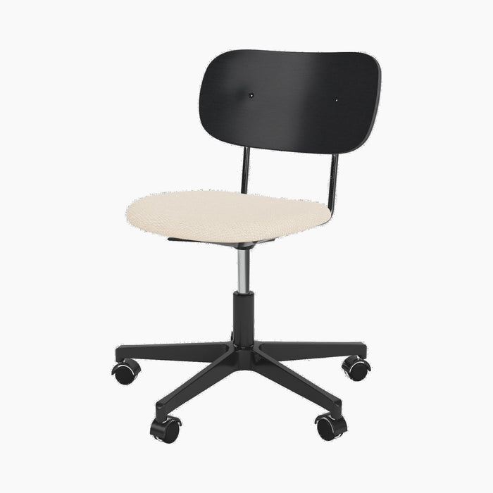 Co Task Chair, Seat Upholstered, Black base - Logan Jasmine