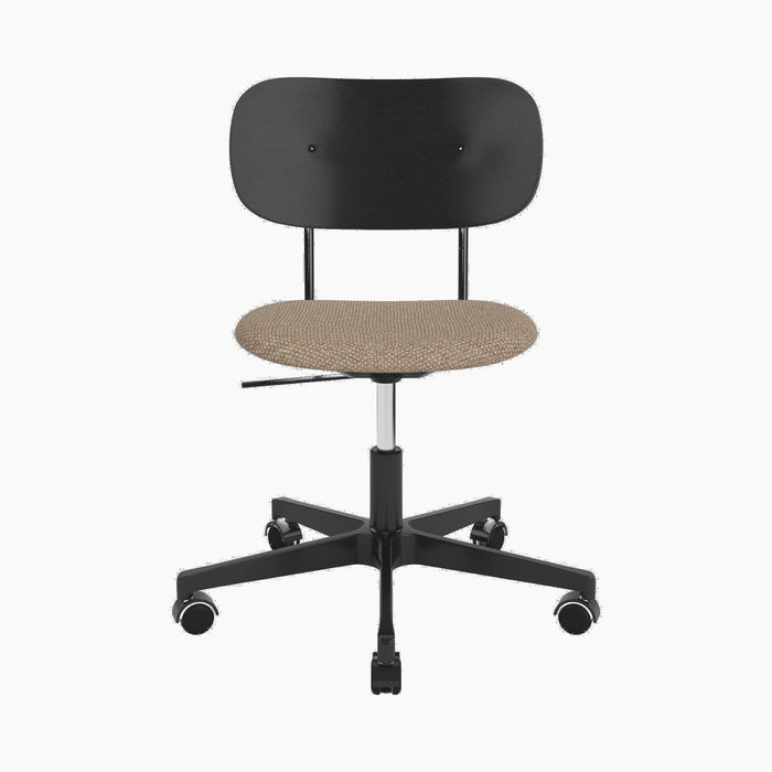Co Task Chair, Seat Upholstered, Black base - Logan Flint