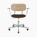 Co Task Chair, Seat Upholstered w/armrest, Aluminium base - Audo Bouclé 07