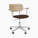 Co Task Chair, Seat Upholstered w/armrest, Aluminium base - Audo Bouclé 07