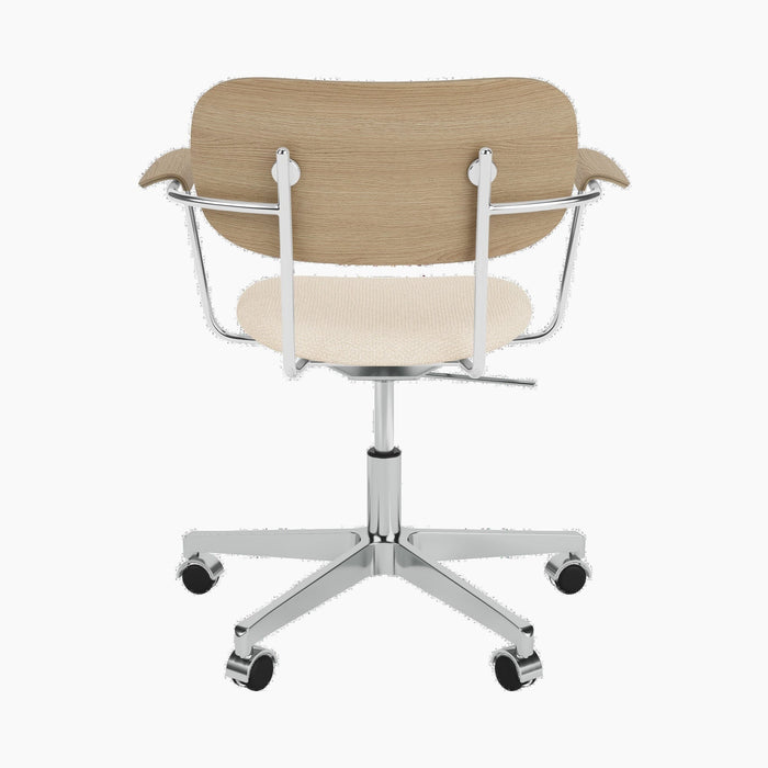 Co Task Chair, Seat Upholstered w/armrest, Aluminium base - Logan Jasmine