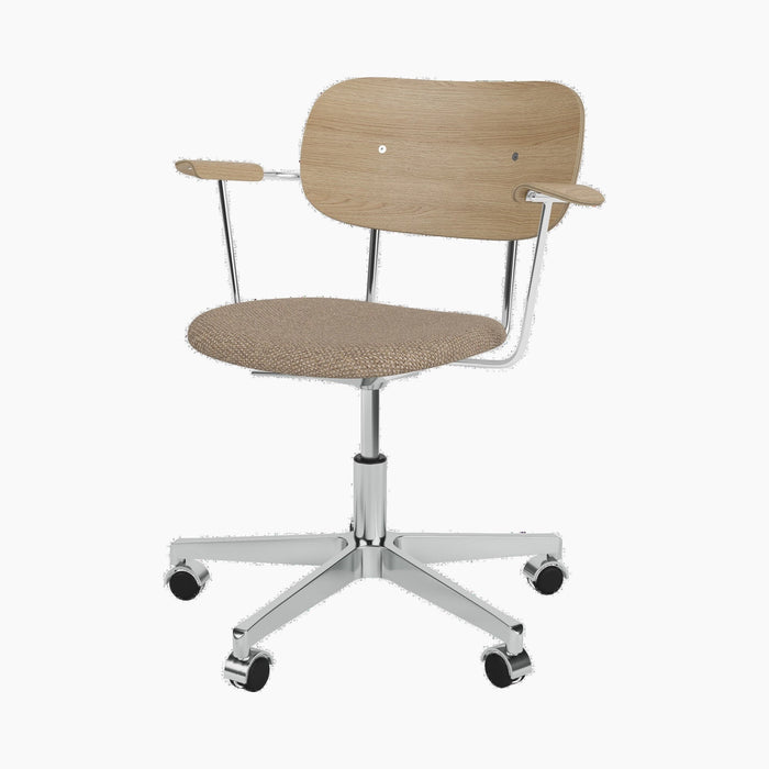 Co Task Chair, Seat Upholstered w/armrest, Aluminium base - Logan Flint
