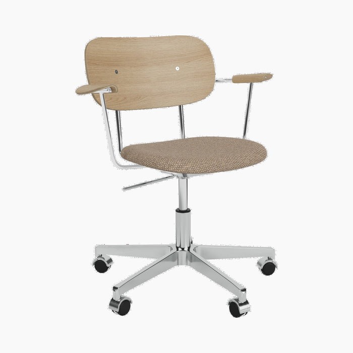 Co Task Chair, Seat Upholstered w/armrest, Aluminium base - Logan Flint