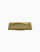 Front view of the Divot Tray in brass against a black background. The tray is square with a circular indented centre.