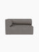 Side profile of the Eave Modular Sofa, 86, Corner 129. The module features a curved backrest upholstered in Audo Bouclé 16.