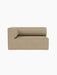 Top-down view of the Eave Modular Sofa Corner 129 module, upholstered in light beige Audo Bouclé 02 fabric.