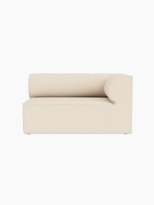Eave Modular Sofa, Corner 129, in Logan Jasmine upholstery. Side view showing the piece's low profile and curved backrest.