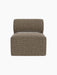 Front view of the Eave Modular Sofa, 86, Open Section, upholstered in a textured brown/black fabric, on a black background.