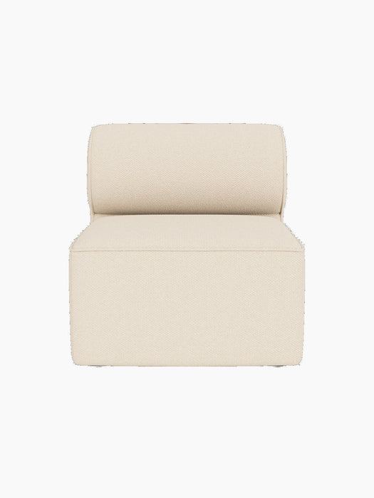 Front view of the Eave Modular Sofa, 86, Open Section, upholstered in a cream-coloured textured fabric called Logan Jasmine.