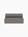 A front view of the Eave Seamline Modular Sofa Open Section 172, shown in the textured light grey Audo Bouclé 16 fabric.