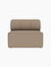 Front view of the Eave Seamline Modular Sofa, 86, Open Section, upholstered in light brown, textured Logan Flint fabric.
