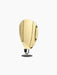 Angled view of the Flambeau Candle Holder H30, with its black base and polished brass plate that reflects candlelight.