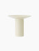 A front-facing studio shot of the Hana Vase, H26, in Ashen, with a cylindrical base and a wide, flat rim.