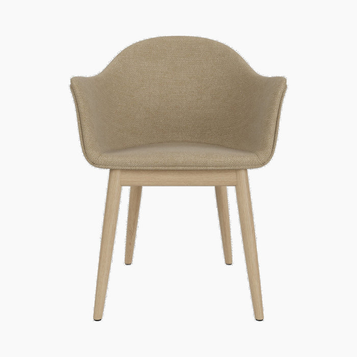 Harbour Dining Chair, Wooden Base - Audo Bouclé 02