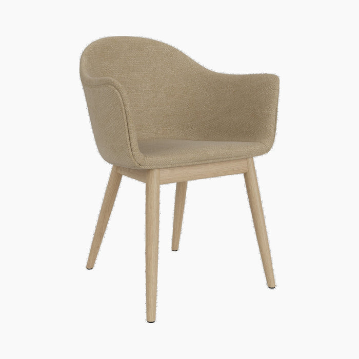 Harbour Dining Chair, Wooden Base - Audo Bouclé 02