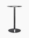 The Harbour Column Counter Table with a round charcoal linoleum top and a slim black column on a round black base.