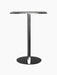 A Harbour Column Counter Table in black, with a rectangular top, a single central column, and a circular base.