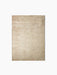A square, beige Houkime Rug with a finely ribbed texture of horizontal lines, viewed from above on a black background.