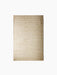 A top-down view of the rectangular Houkime Rug in beige. The rug features a ribbed texture with fine horizontal lines.