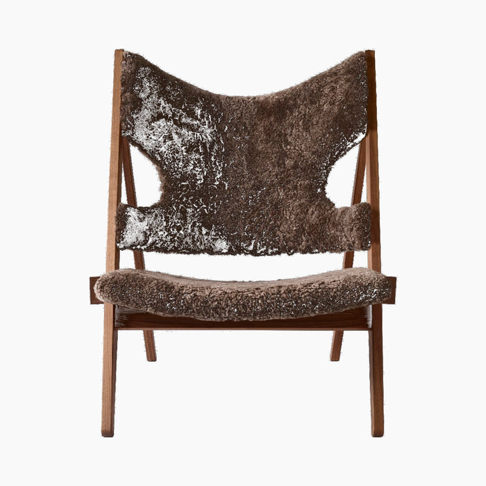 Knitting Lounge Chair, Sheepskin - Walnut