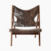 Knitting Lounge Chair, Sheepskin - Walnut