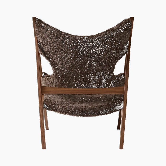 Knitting Lounge Chair, Sheepskin - Walnut