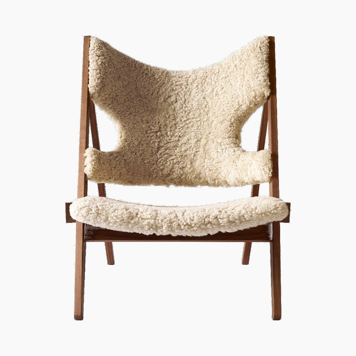 Knitting Lounge Chair, Sheepskin - Walnut