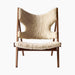 Knitting Lounge Chair, Sheepskin - Walnut