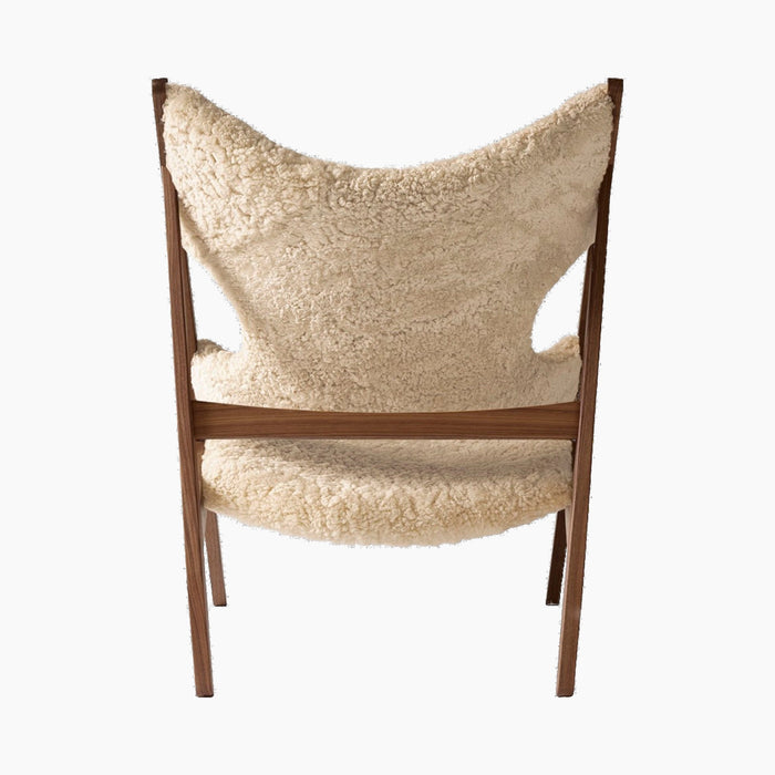 Knitting Lounge Chair, Sheepskin - Walnut