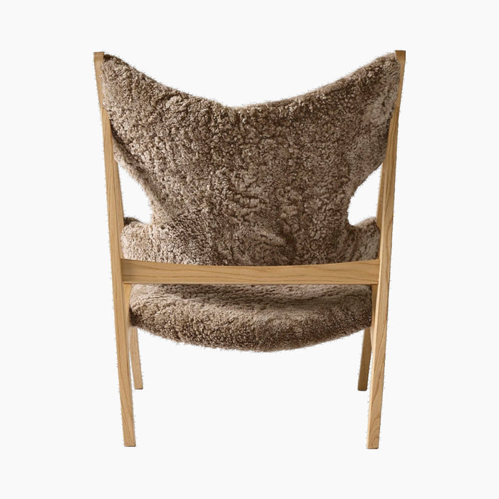Knitting Lounge Chair, Sheepskin - Natural Oak