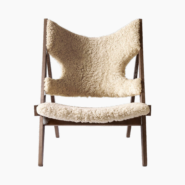Knitting Lounge Chair, Sheepskin - Dark Stained Oak