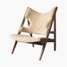 Knitting Lounge Chair, Sheepskin - Dark Stained Oak
