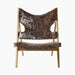 Knitting Lounge Chair, Sheepskin - Natural Oak