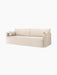 The Offset Sofa with Loose Cover, a 3-seater in light beige Jasmine fabric, is shown at an angle on a plain background.